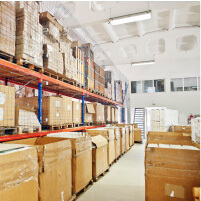 interior of a modern warehouse storage of retail retail and consumer services